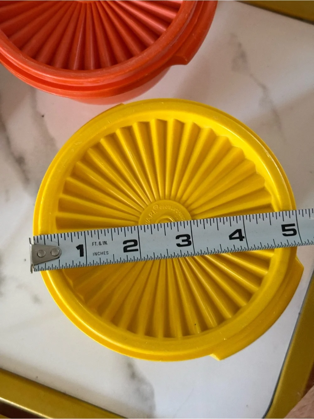 Tupperware Retro Plastic Storage Bowls in Orange, Yellow, Olive